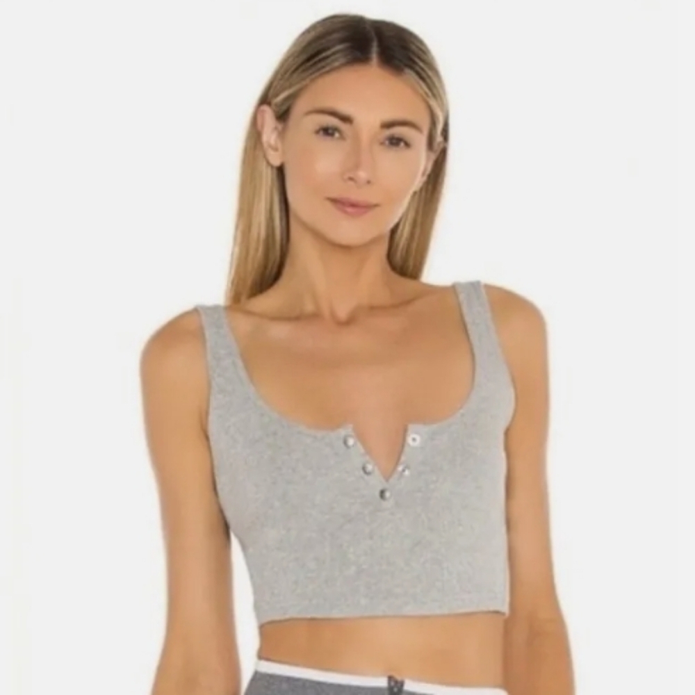 Free People Lux Snap Ribbed Tank Size Xs